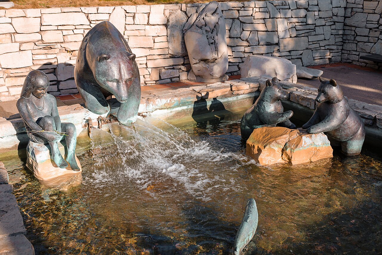 Mission Plaza in downtown San Luis Obispo, California