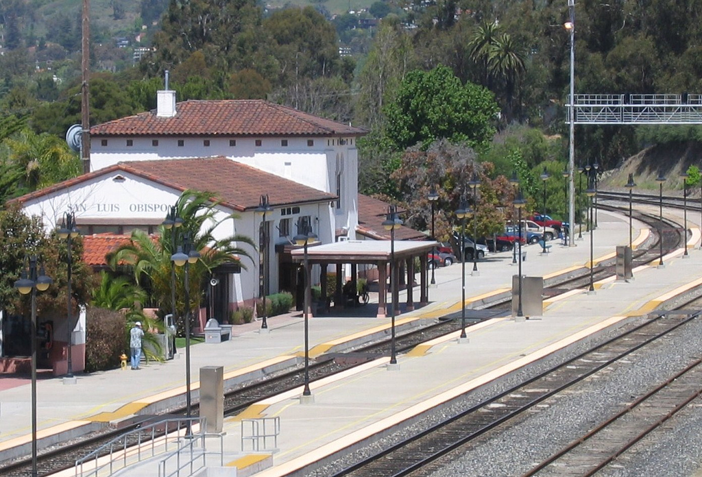 Historic railroad station in San Luis Obispo, California